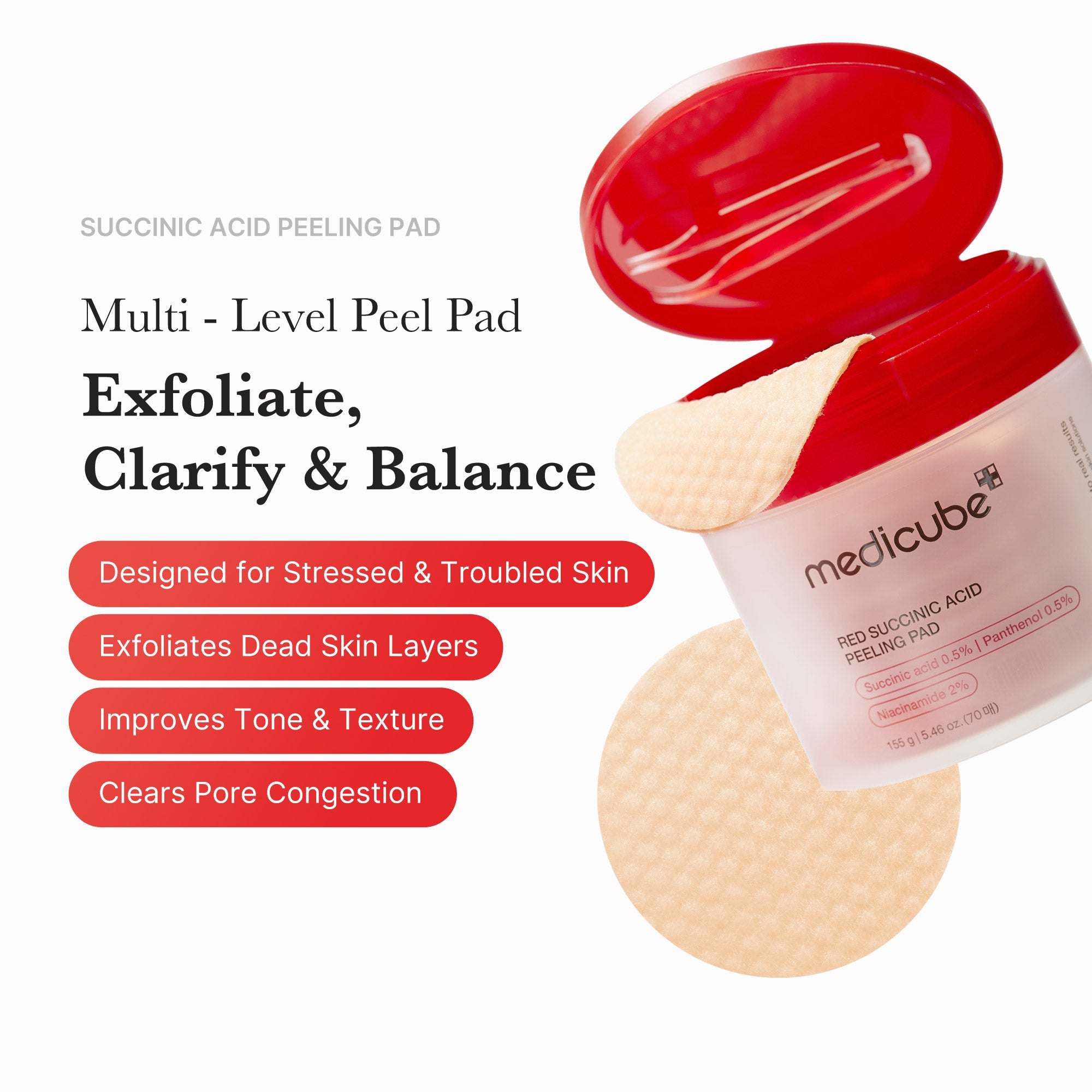 [GIFT] Red Succinic Acid Panthenol Pads - medicube.us