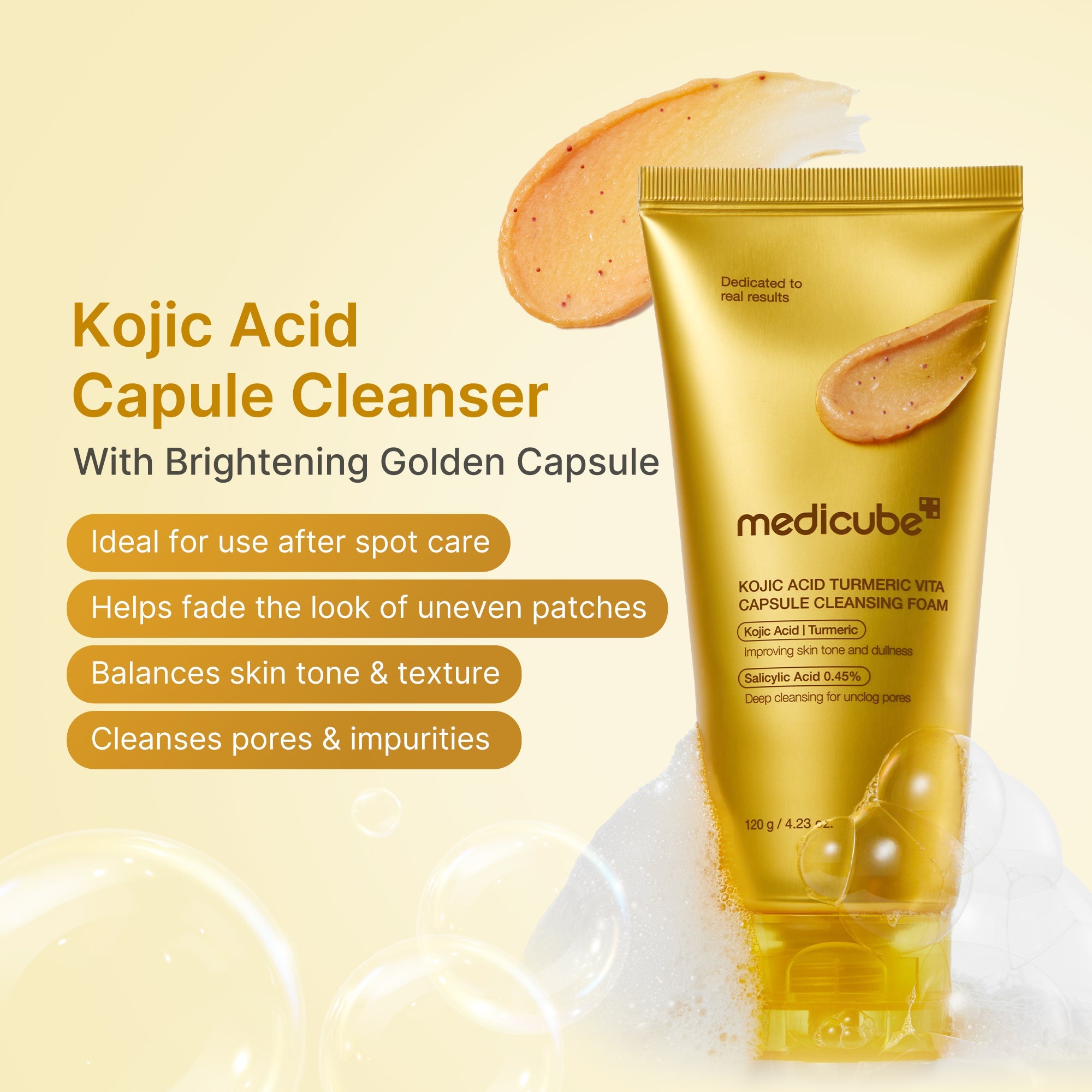 Kojic Acid Turmeric Vita Capsule Foam Cleanser - medicube.us