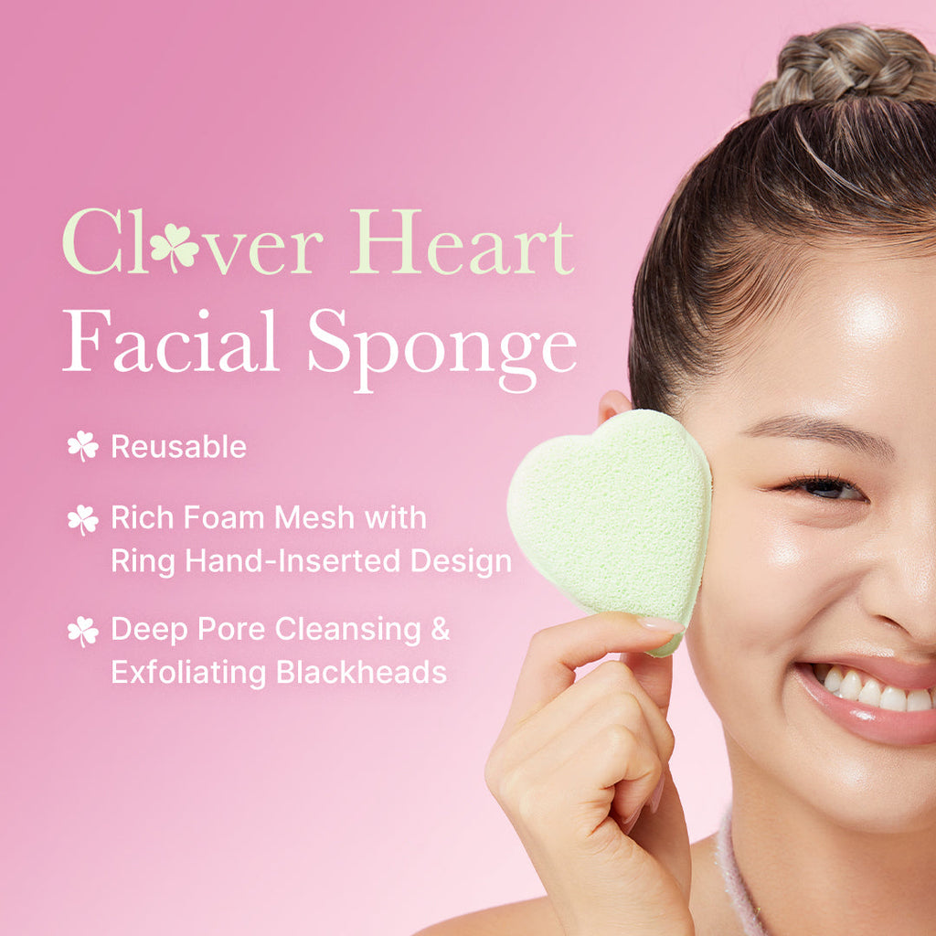 Clover Heart Facial Sponge - medicube.us