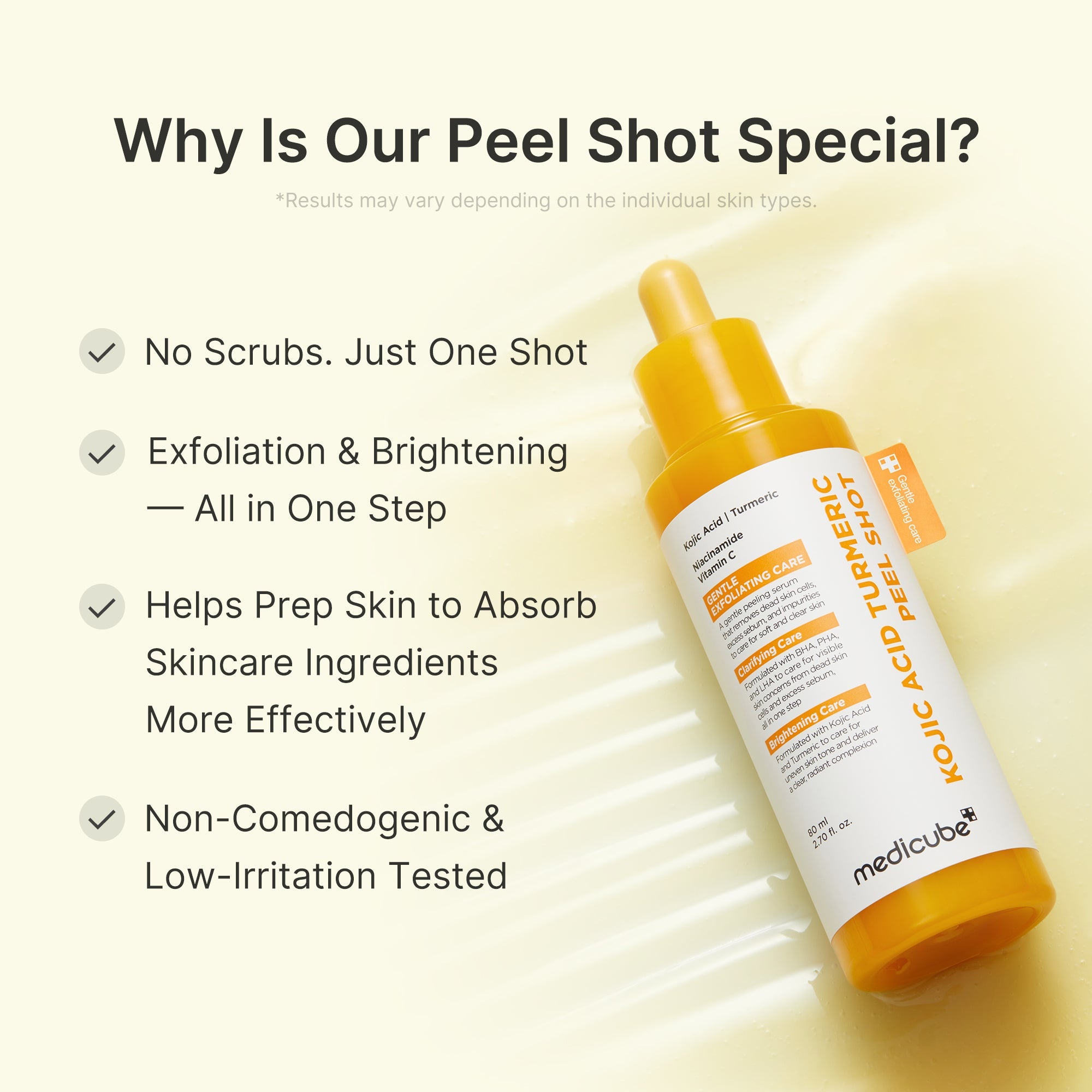 Kojic Acid Turmeric Peel Shot - medicube.us