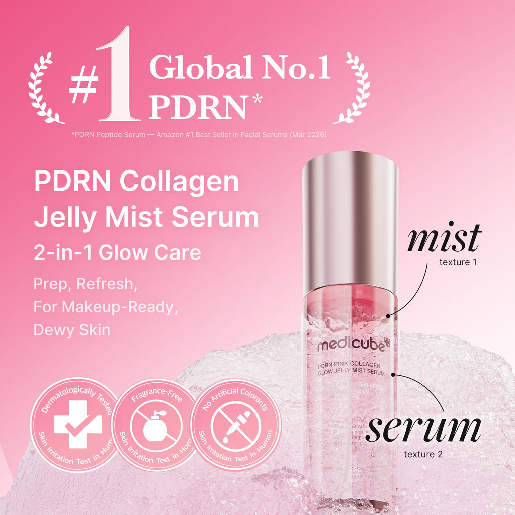 PDRN Pink Collagen Glow Jelly Mist Serum - medicube.us